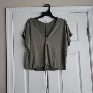 Olive Green Women's Top